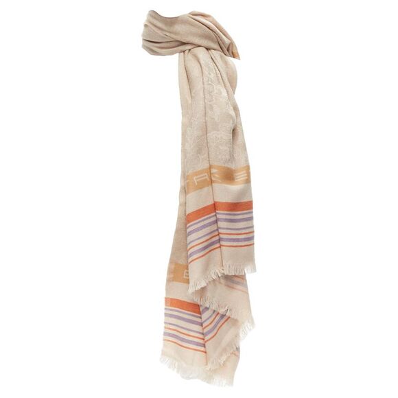 Etro Home Collection merino wool logo stripes scarf